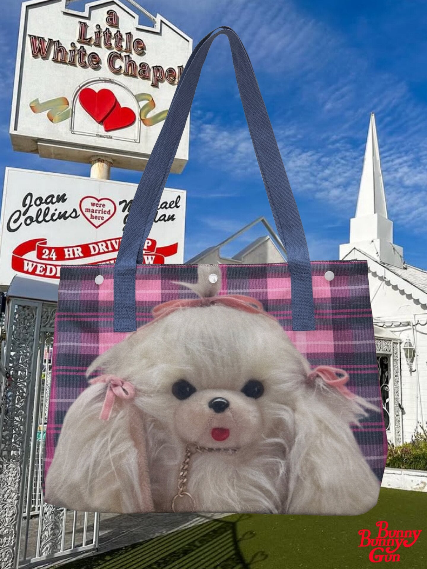 bunnybunnygun - Plaid Canvas Tote Bag bag bunnybunnygun