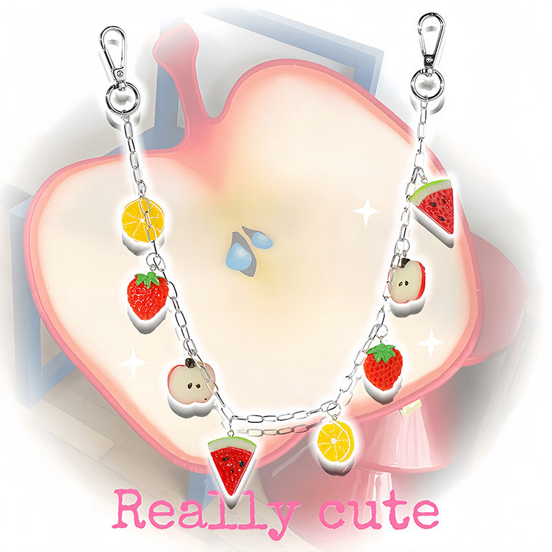 Colorful Fruit Chain Belt | Y2K Kawaii Harajuku Dopamine Waist Chain waistband really cute