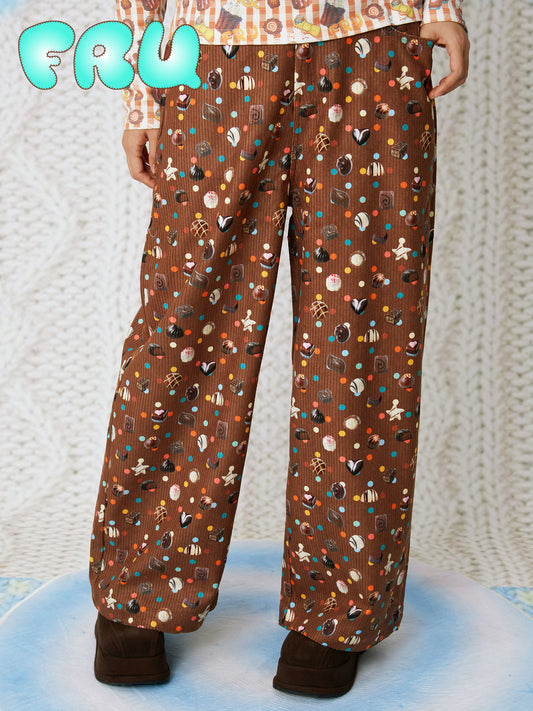 frufru - Kawaii Candy Print Corduroy Pants pants frufru