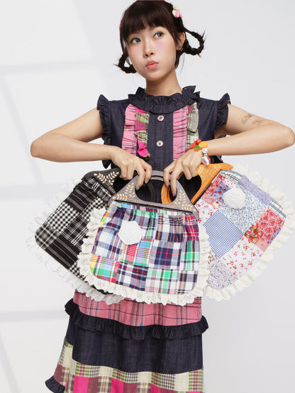 FRUITS - Plaid Patchwork Handbag bag Fruits