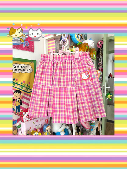 Bodytalk - Kitty Pink Orange Mini Skirt skirt bodytalk