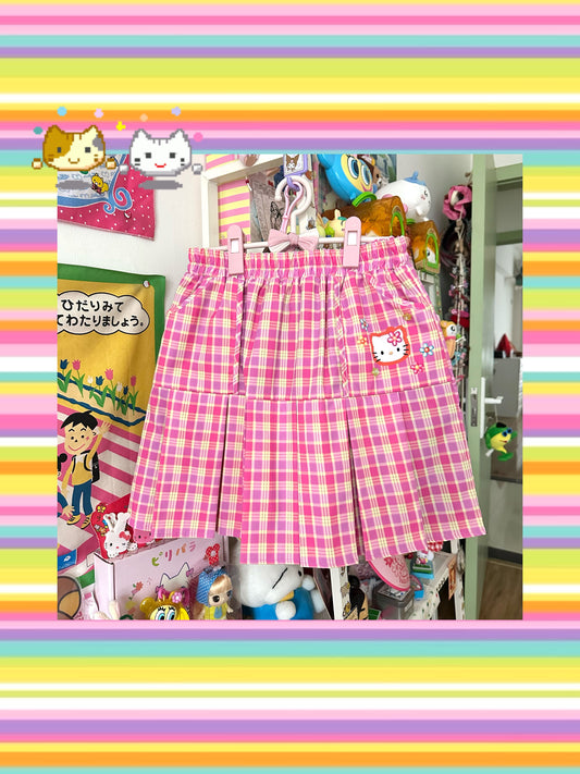 Bodytalk - Kitty Pink Orange Mini Skirt skirt bodytalk