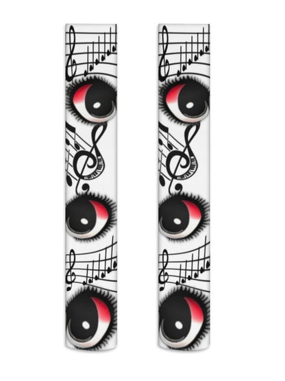 ki00bi00 - Dreamcore Red Eye Music Note Tights socks ki00bi00