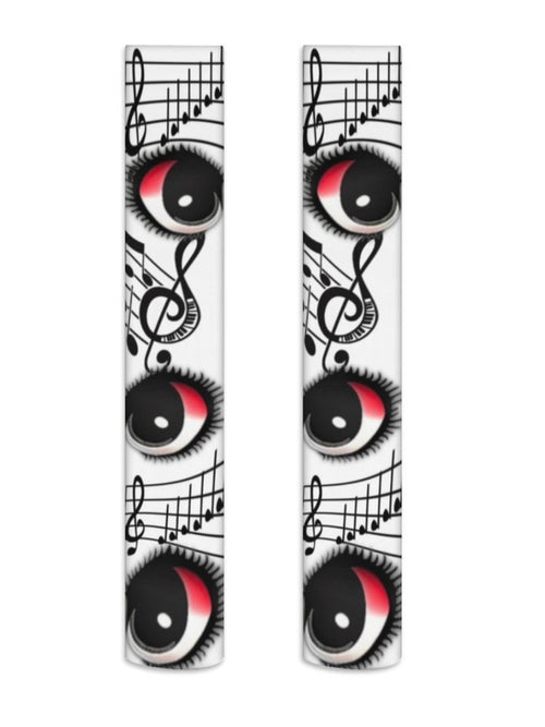 ki00bi00 - Dreamcore Red Eye Music Note Tights socks ki00bi00