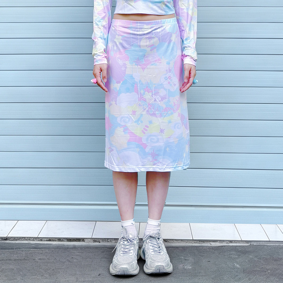 Rainbow Universe RUX - Pastel Decora Long Sleeve Skirt Set set Rainbow Universe RUX Skirt M
