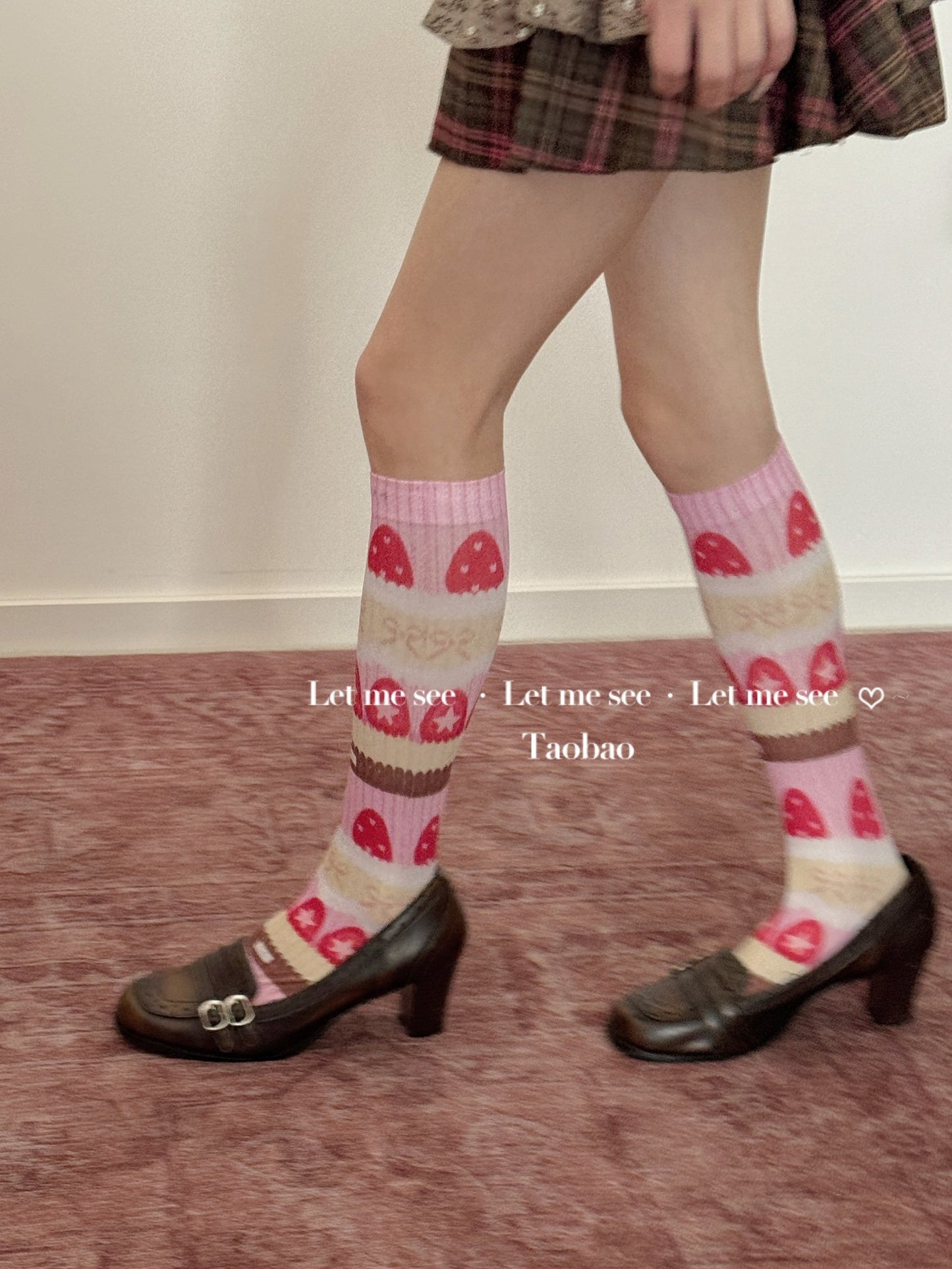 LET ME SEE - Strawberry Sweet Girl Socks socks let me see Normal Style