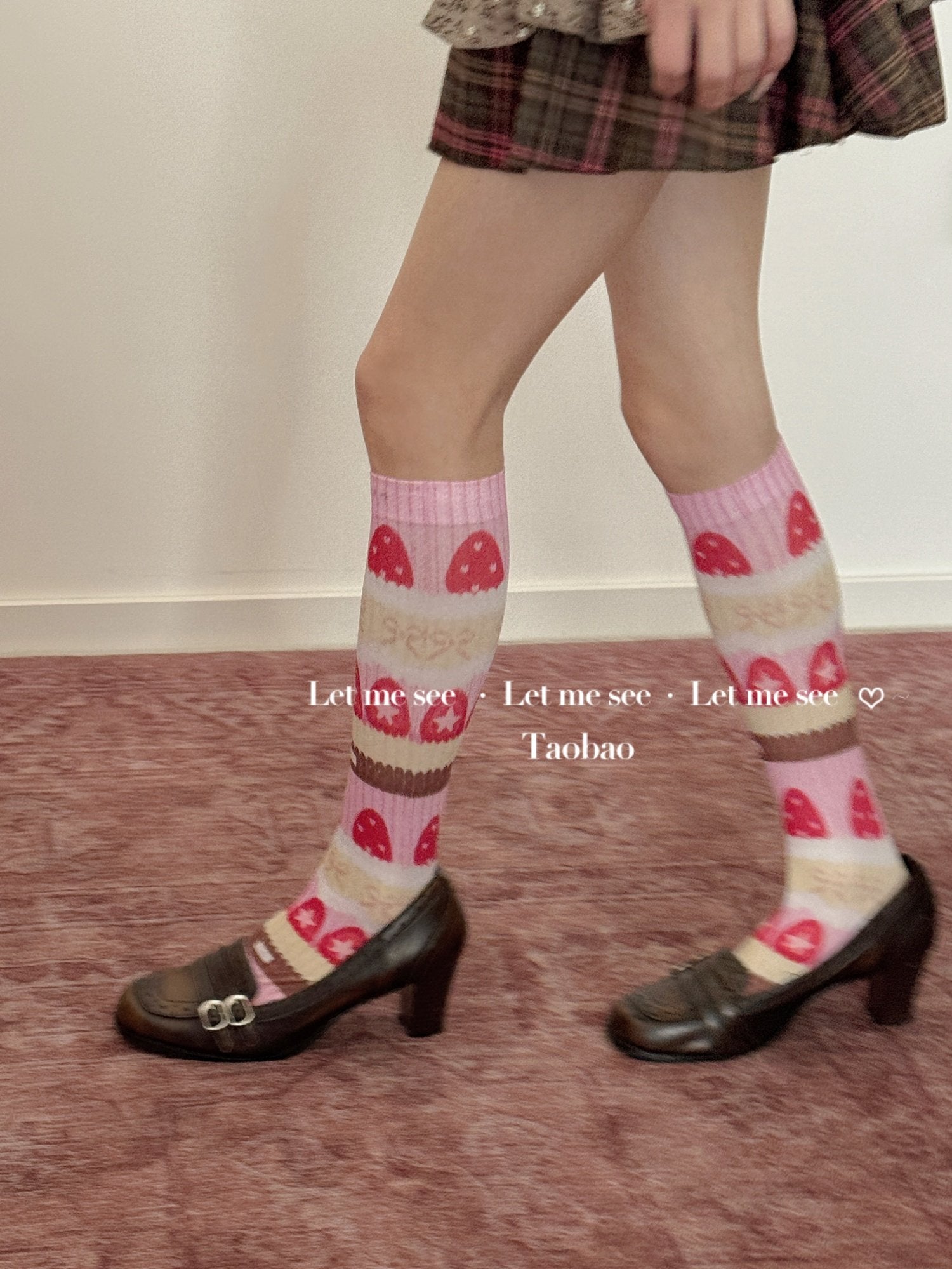 LET ME SEE - Strawberry Sweet Girl Socks socks let me see Normal Style