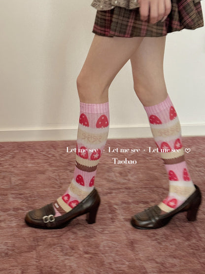LET ME SEE - Strawberry Sweet Girl Socks socks let me see Normal Style