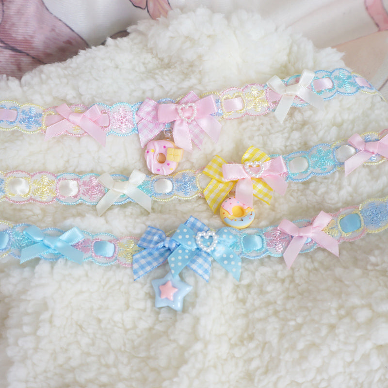 MaoJiang - Decora Kei Ribbon Bow Choker Necklace necklace maojiang