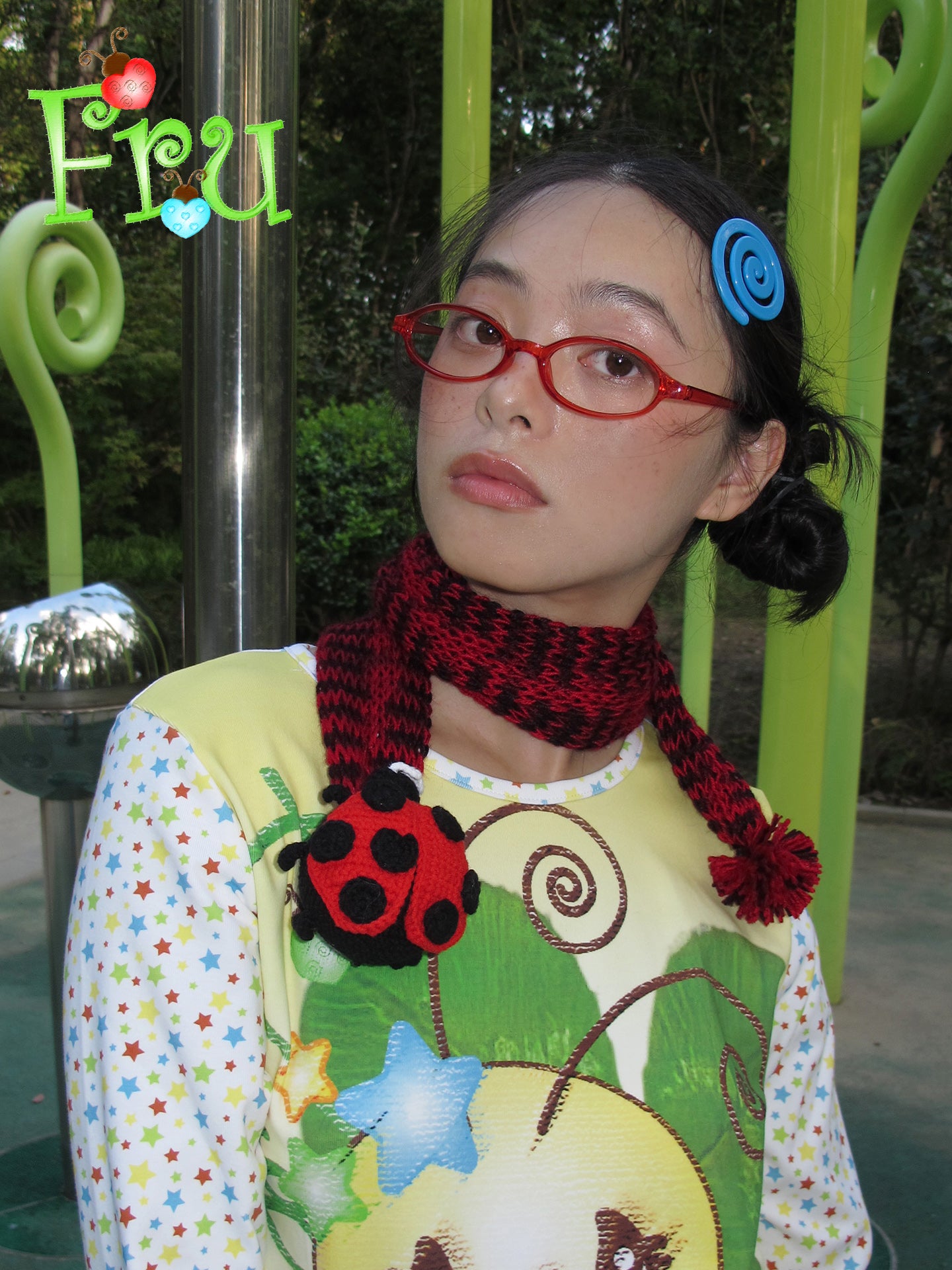 FruFru - Kawaii Handmade Knit Scarf Beetle Scarf scarf frufru