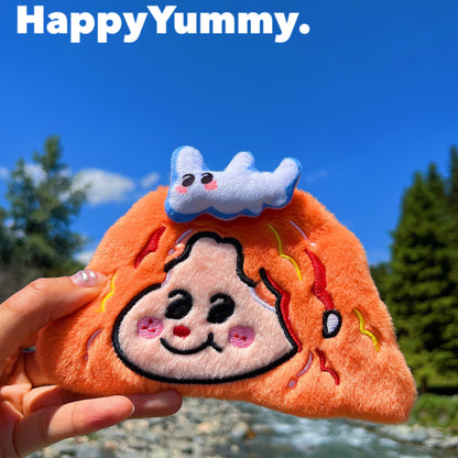 HappyYummy Original "DUDU Girl" Cute Plush Embroidered Cartoon Coin & Card Pouch - Harajuku Style