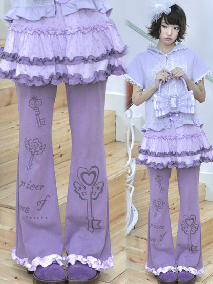 Hashtag DDD - Dreamcore Lace Layered Skort Pants apron Hashtag DDD