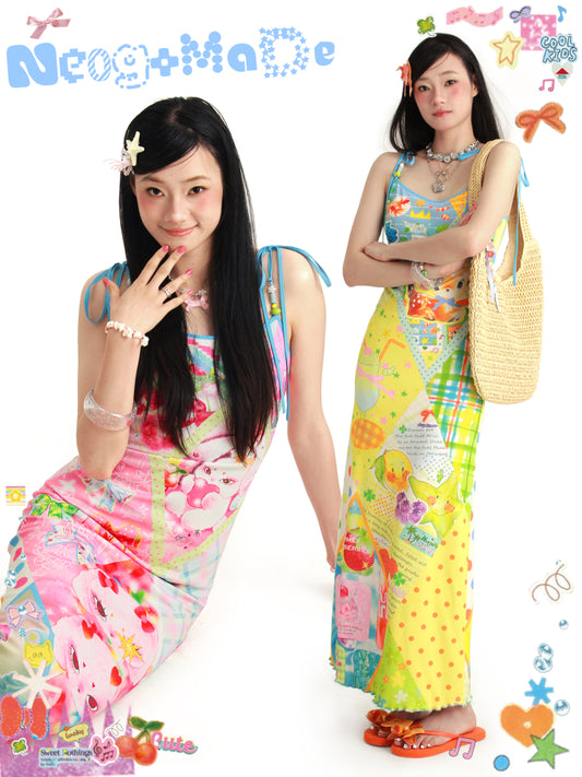NeogoMade Bunny & Deer Dress | Harajuku Sweet Reversible Beaded Strap Dress dress NeogoMade