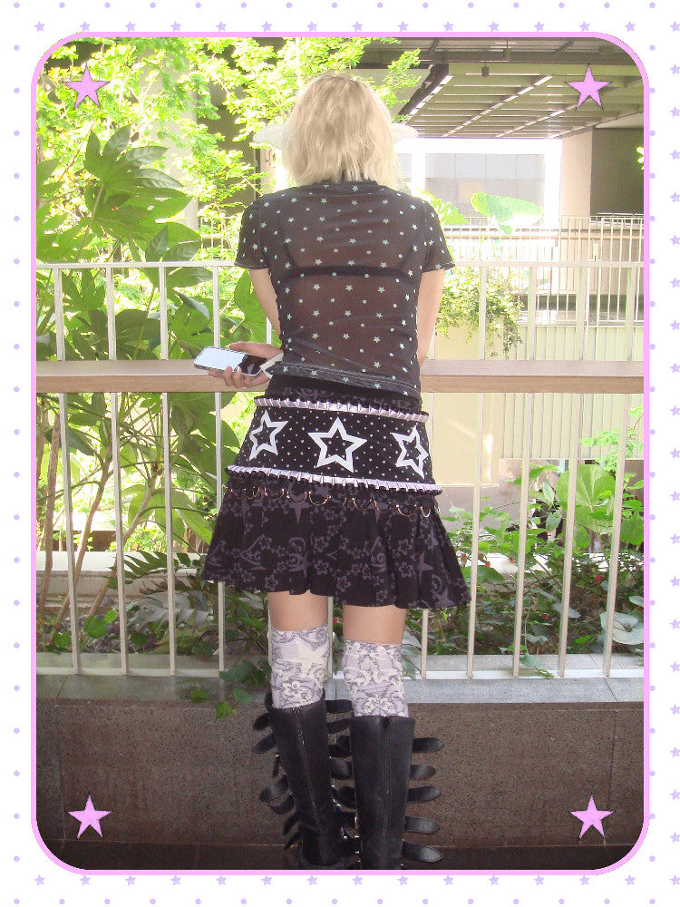 RustSet - Star Polka Dot Pleated Skirt skirt rustset