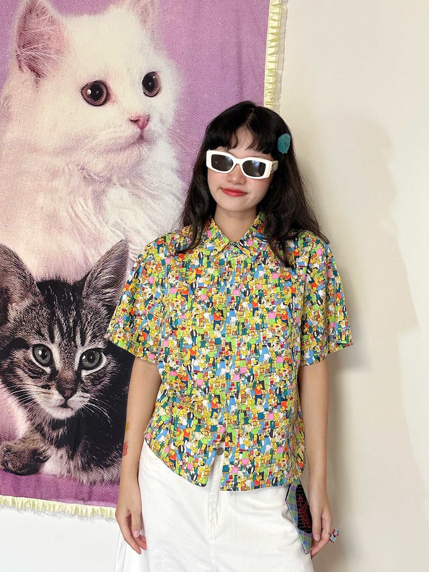 Kawaii Summer Shirt – Cartoon Print Loose Fit shirt bunnybunnygun