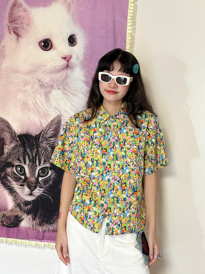 Kawaii Summer Shirt – Cartoon Print Loose Fit shirt bunnybunnygun