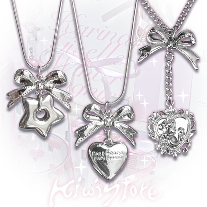 Kiwi Store - Y2K Ballerina Angel Ribbon Necklace necklace kiwi store