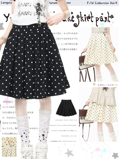 Languid Park - Polka Dot Pleated Midi Skirt skirt Languid Park