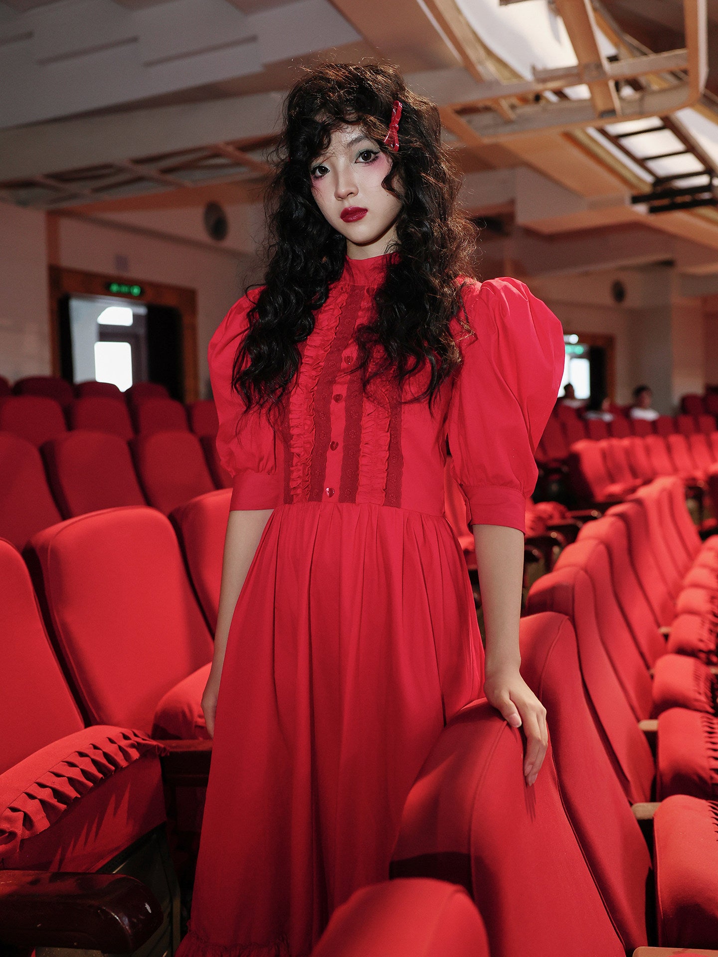 Nanjun Vintage - Bordeaux Red Royal Maxi Dress dress Nanjun Vintage