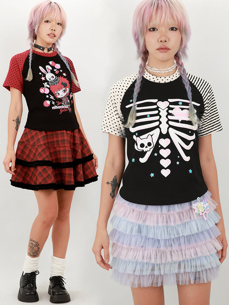 NIHONKIDS - Skull Print Punk Tee tee NIHON KIDS