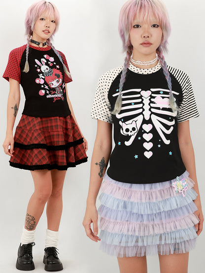 NIHONKIDS - Skull Print Punk Tee tee NIHON KIDS