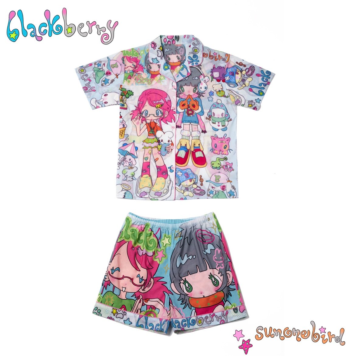 BlackBerry - Cute Girls Cotton Pajama Set pajama BlackBerry M