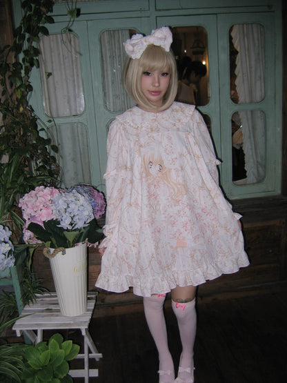 SelfishGhost - Floral Peter Pan Collar Dress dress SelfishGhost Dress S