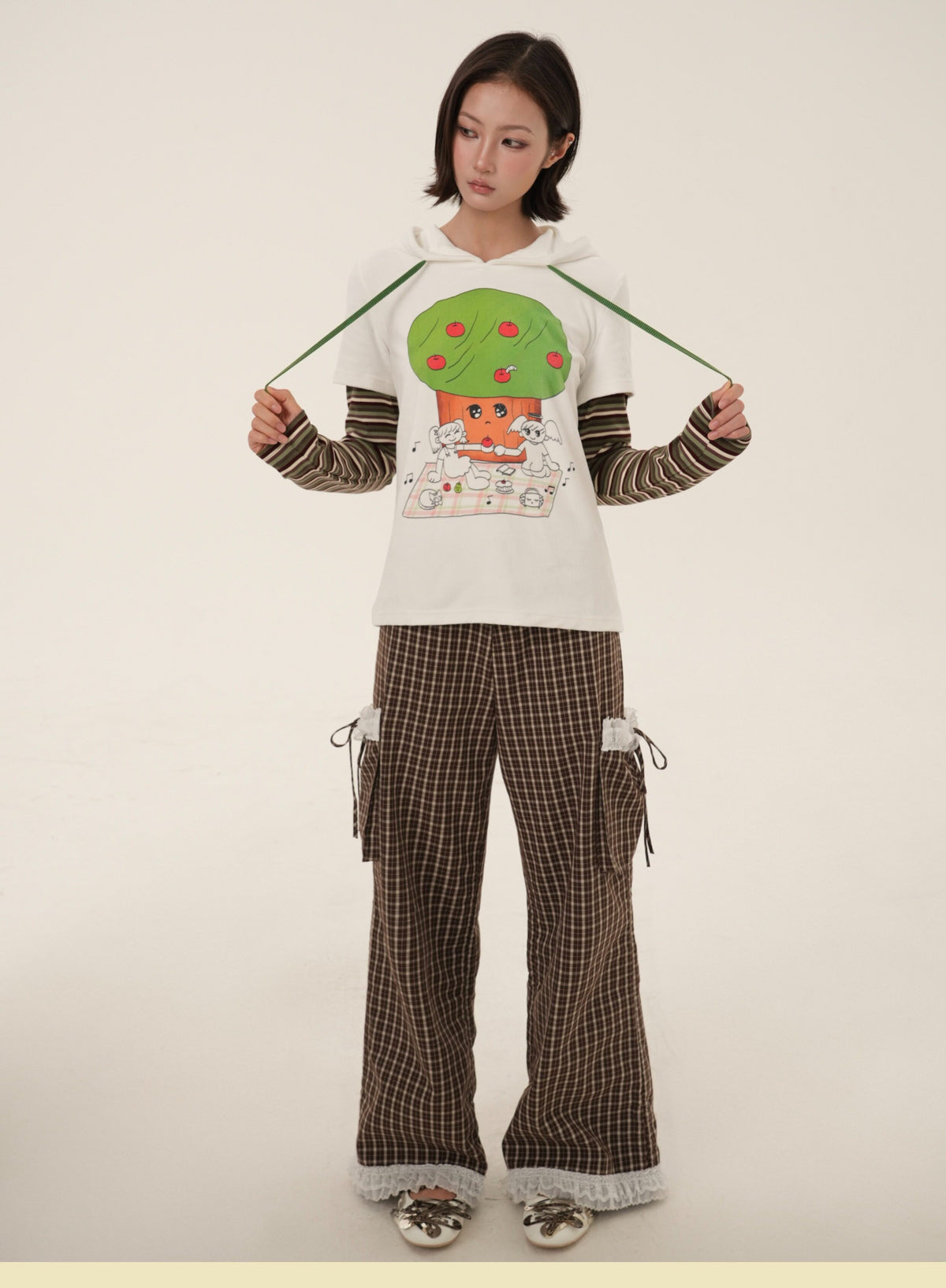 Rabbit Rain - Chocolate Plaid Adjustable Drawstring Pants PANTS RabbitRain