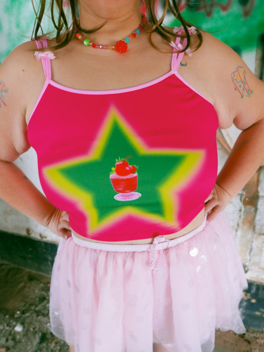 Hot Nipples Club - Retro Star Print Tank Top camisole Hot Nipples Club