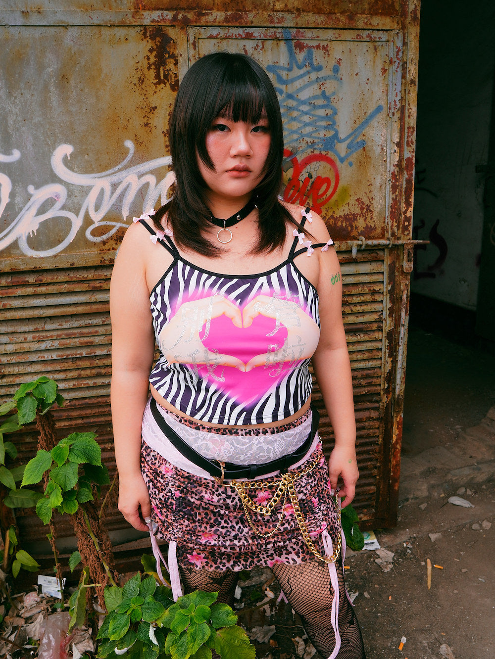 HotNipplesClub - Gyaru Zebra Heart Tank camisole Hot Nipples Club