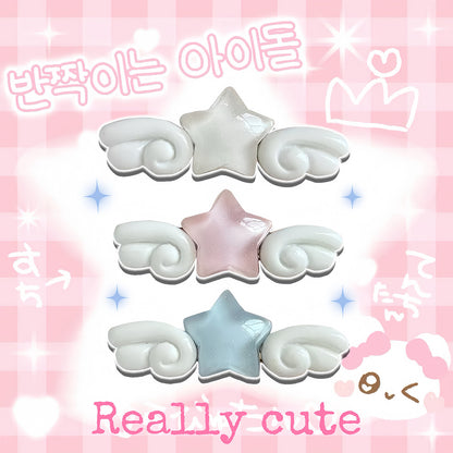 Jelly Star Angel Wing Hair Clips hair clip really cute