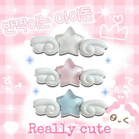 Jelly Star Angel Wing Hair Clips hair clip really cute