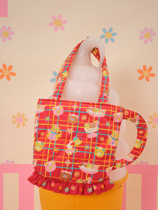 NIKKOU - Kawaii Teacup Zipper Crossbody Bag bag Nikkou home