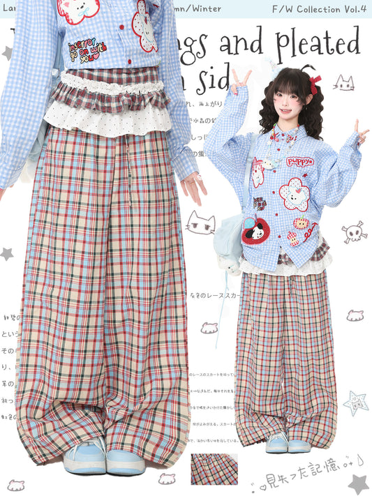 Languid Park - Plaid Straight Leg Pants pants Languid Park