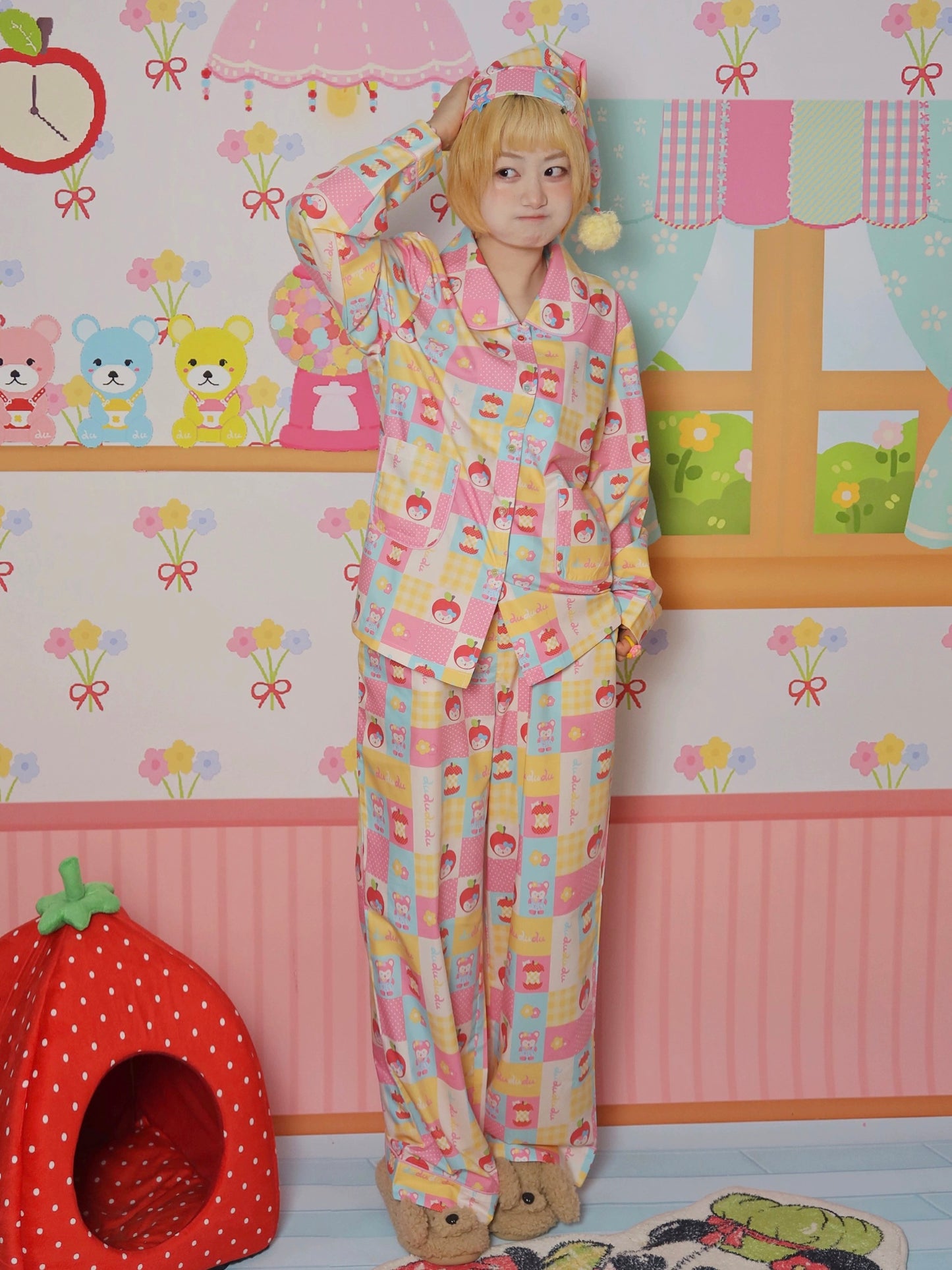LULULULU - Apple Mouse Modal Long Homewear Set pajama LULULULU