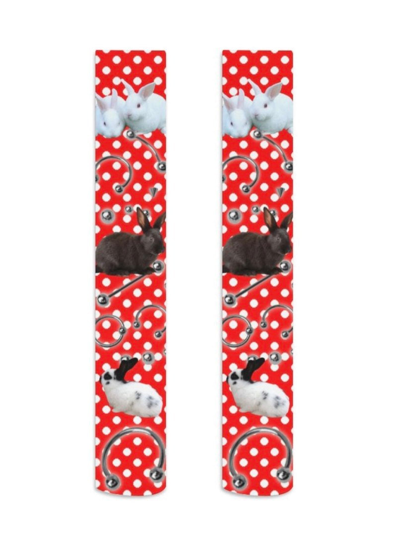 ki00bi00 - Red Polka Dot Thigh Socks socks ki00bi00