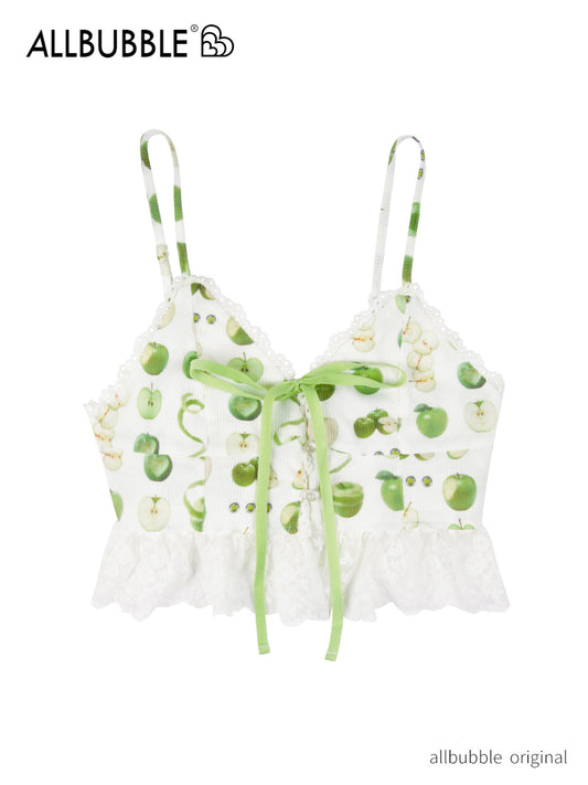 Allbubble - Green Apple Lace Cami tank top Allbubble