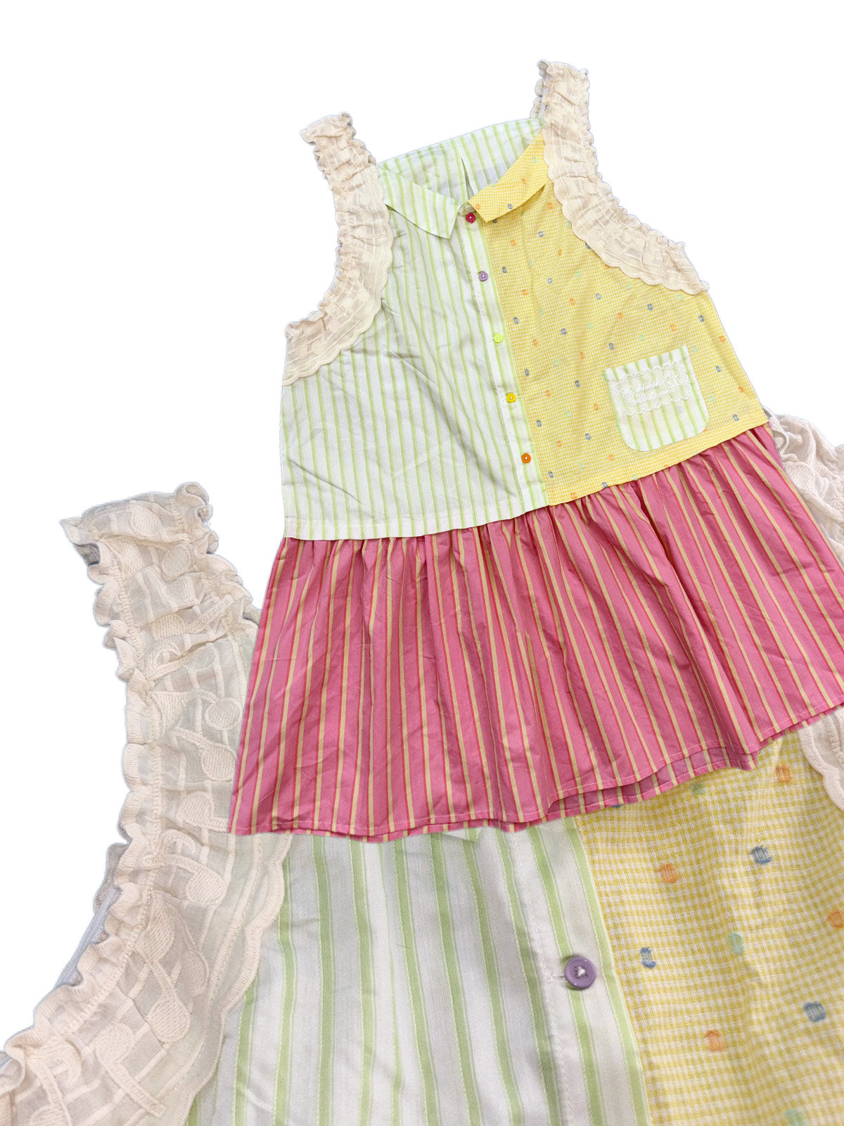 shishihshop - Patchwork Shirt Layer Dress dress shishihshop