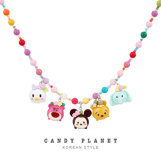Candy Planet - Decora Kei Mickey Head Colorful Beaded Necklace necklace candy planet