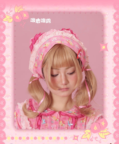 LULULULU - Fairy Tale Print Triangle Lolita Headscarf Kerchief LULULULU