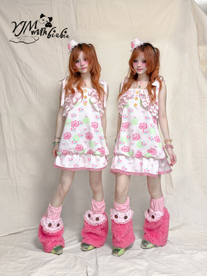YJM with biubiu - Vintage Floral Lace Dress dress YJM with biubiu
