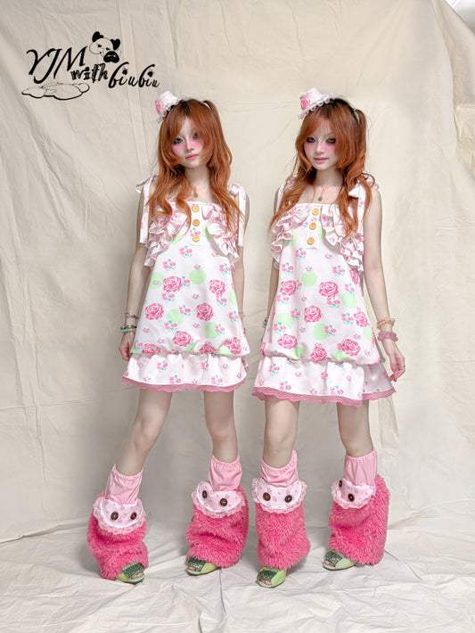 YJM with biubiu - Vintage Floral Lace Dress dress YJM with biubiu