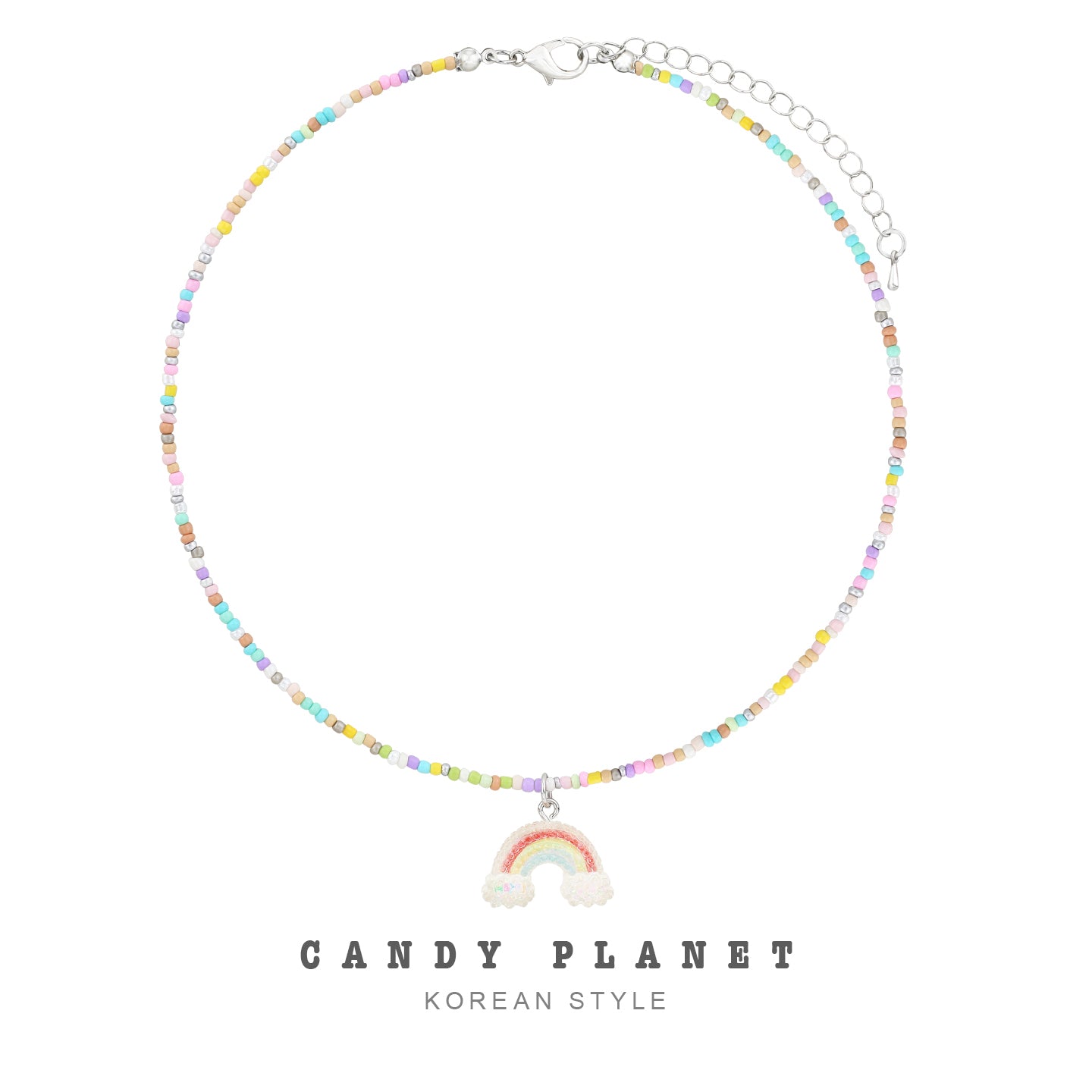 Candy Planet - Decora Kei Rainbow Beaded Necklace necklace candy planet