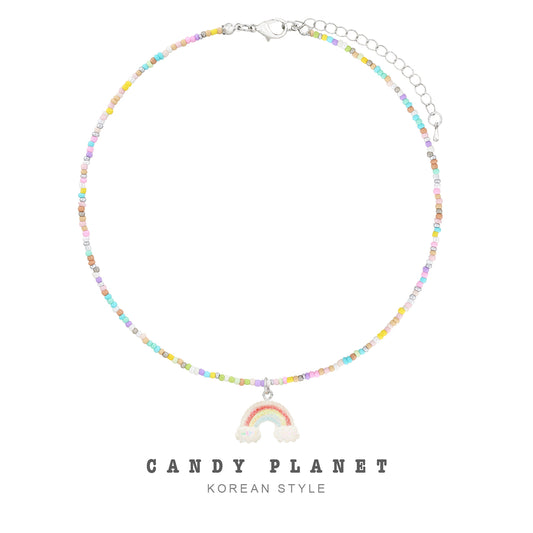Candy Planet - Decora Kei Rainbow Beaded Necklace necklace candy planet