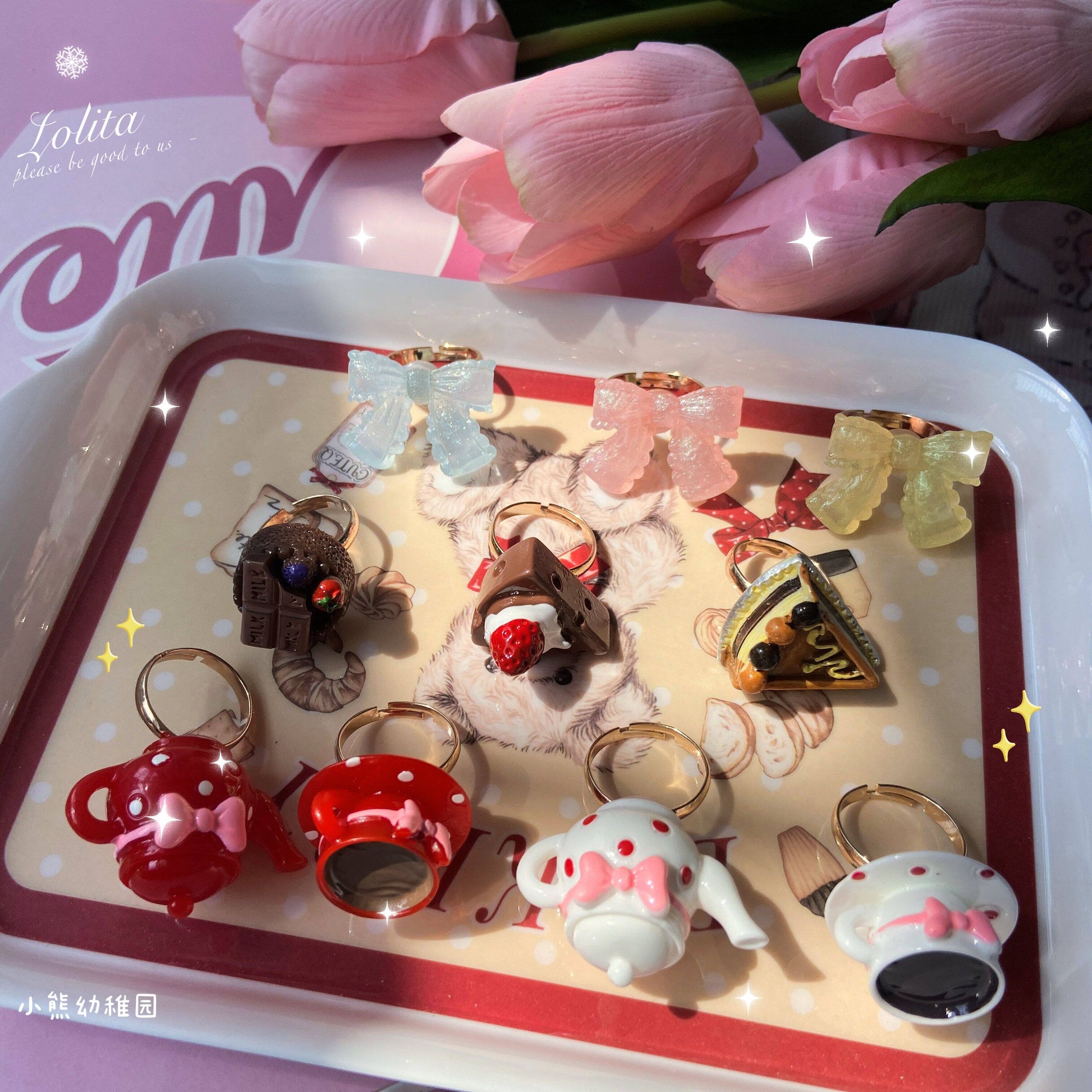 Bear Doll - Sweet Dessert Bow Ring ring Bear Doll