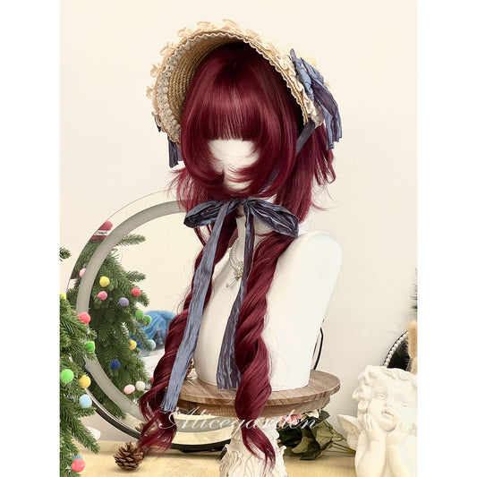 Alice Garden - Burgundy Long Curly Wig wig Alice Garden
