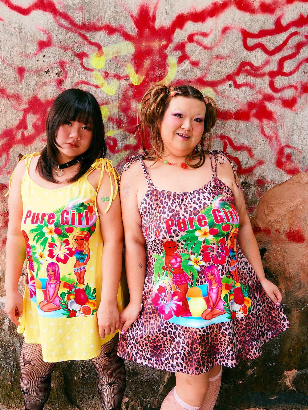 HotNipplesClub - Island Print Slip Dress dress Hot Nipples Club