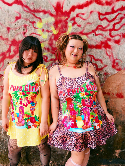 HotNipplesClub - Island Print Slip Dress dress Hot Nipples Club