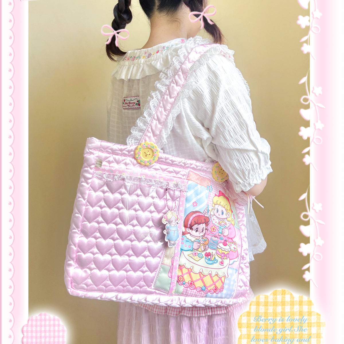Little Berry - Kawaii Puffy Heart Sewing Girl Bag bag Little Berry