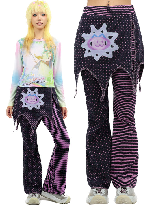NIHON KIDS - Y2K Elf Mushroom Patchwork Pants pants NIHON KIDS